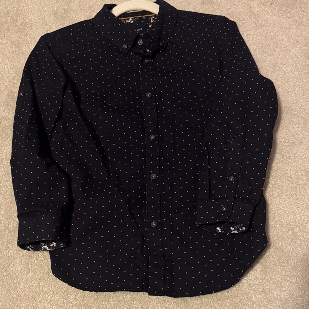 Cactus Men's Black Shirt with Gold Dots